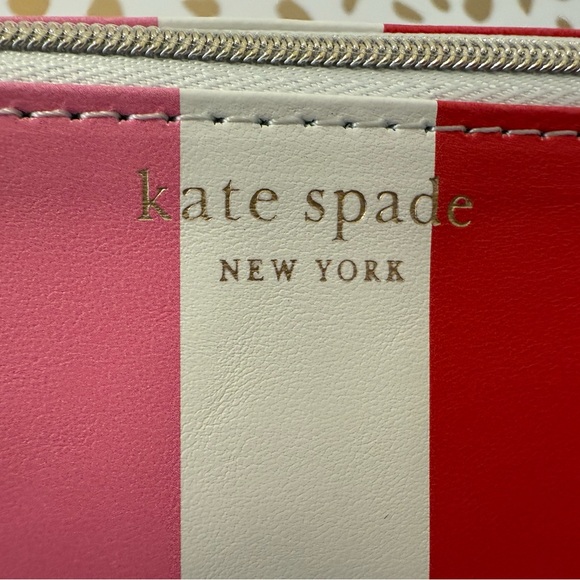 Kate Spade Bold Stripe Pencil Case with KS supplies NWT - Picture 2 of 7